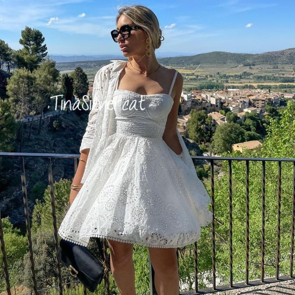 BLOGGER'S FAVE! Zara 2 Piece Set Daisy Earrings And Daisy Necklace NWT - Picture 8 of 16